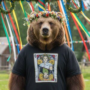 👑 Midsommar May Queen King Demon Horror Tee XXL 👑